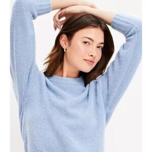 LOFT Boucle Sweater in Powder Blue NEW